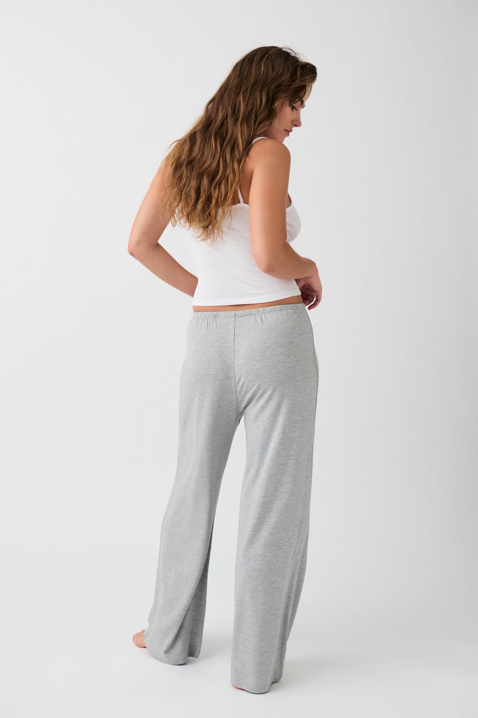 Drawstring wide trousers
