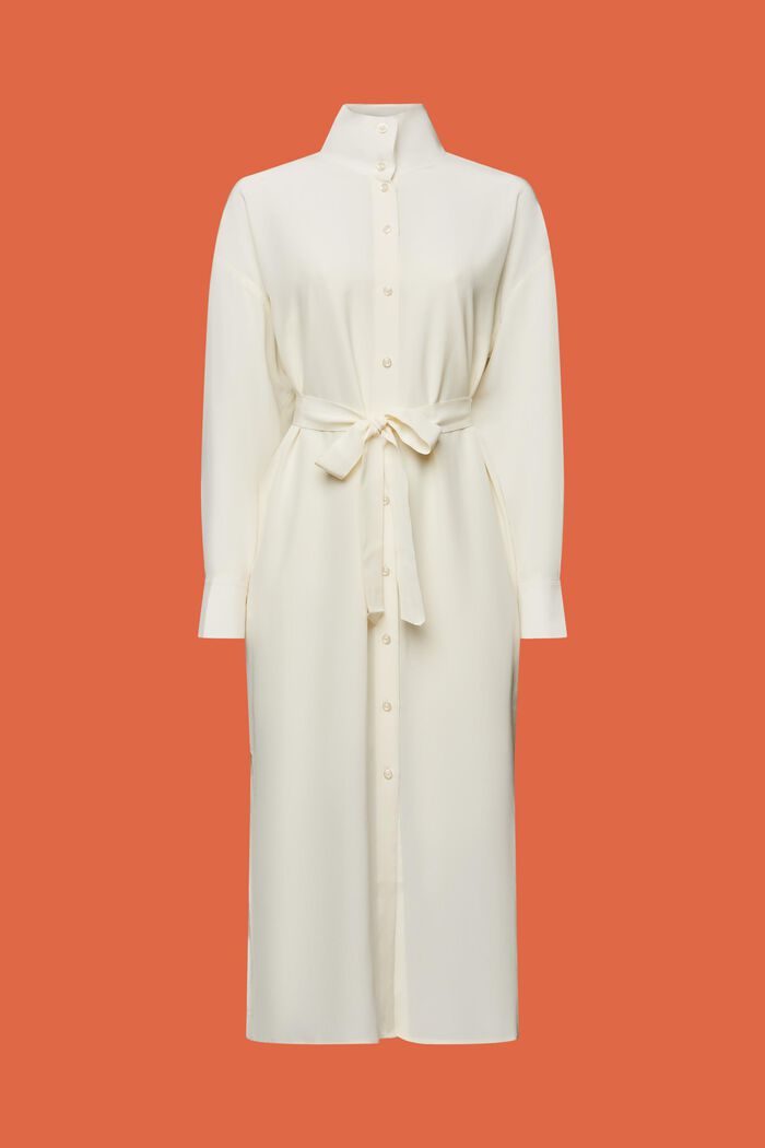 Midi-Hemdblusenkleid aus Seide