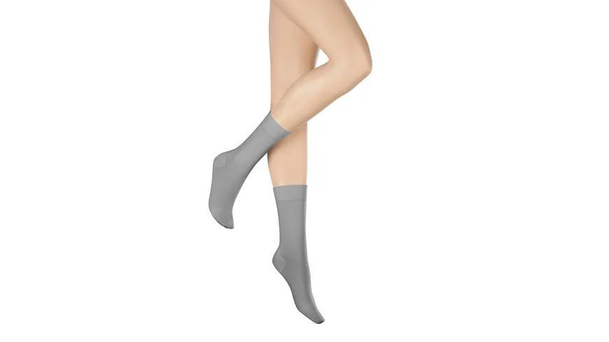 KUNERT Damen Socken aus Baumwolle Lichtgrau