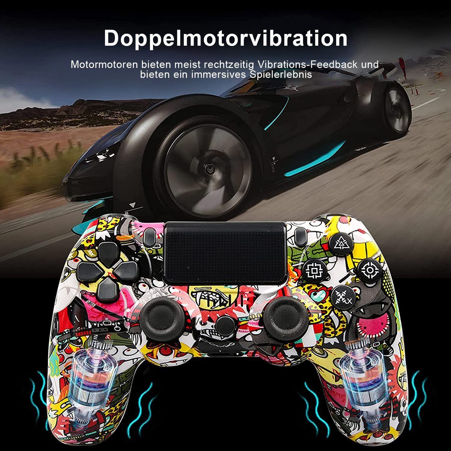 Tadow Wireless Gamepad, Controller, für PS4, Bluetooth PlayStation 4-Controller