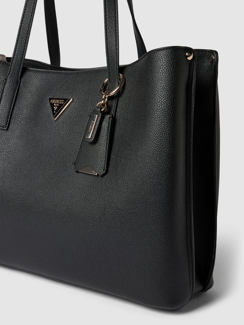 Shopper mit Strukturmuster in schwarz