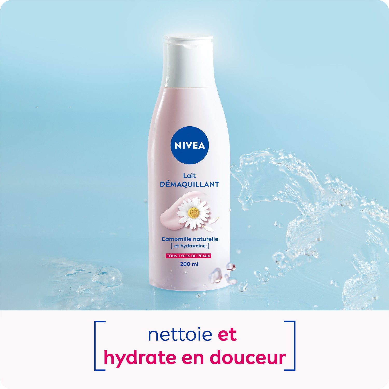 Latte detergente viso e occhi NIVEA con camomilla naturale
