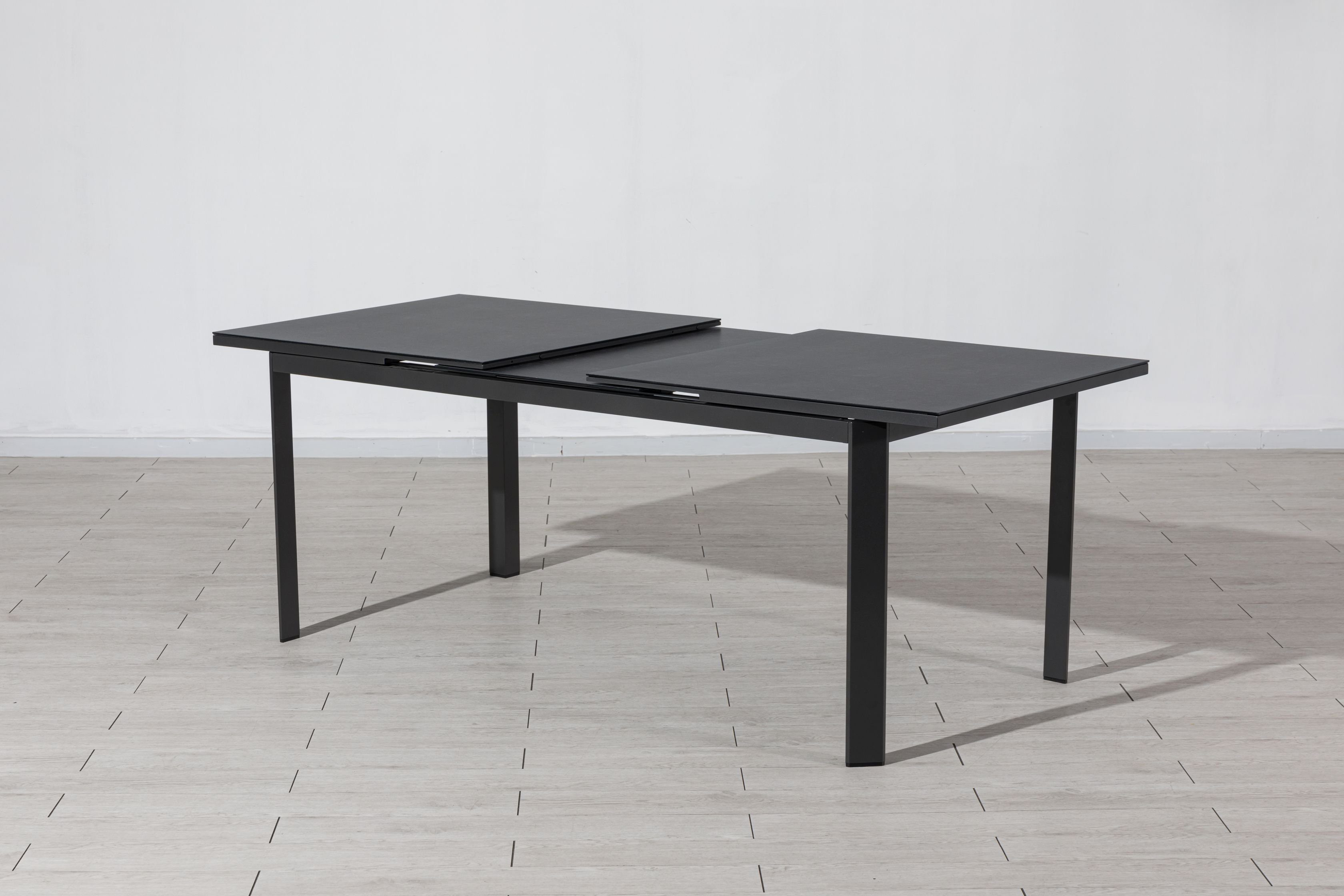 Gardissimo Gartentisch Keramik XXL Ausziehtisch Dia Anthrazit, 180/240 x 90 cm, synchrone Auszugautomatik