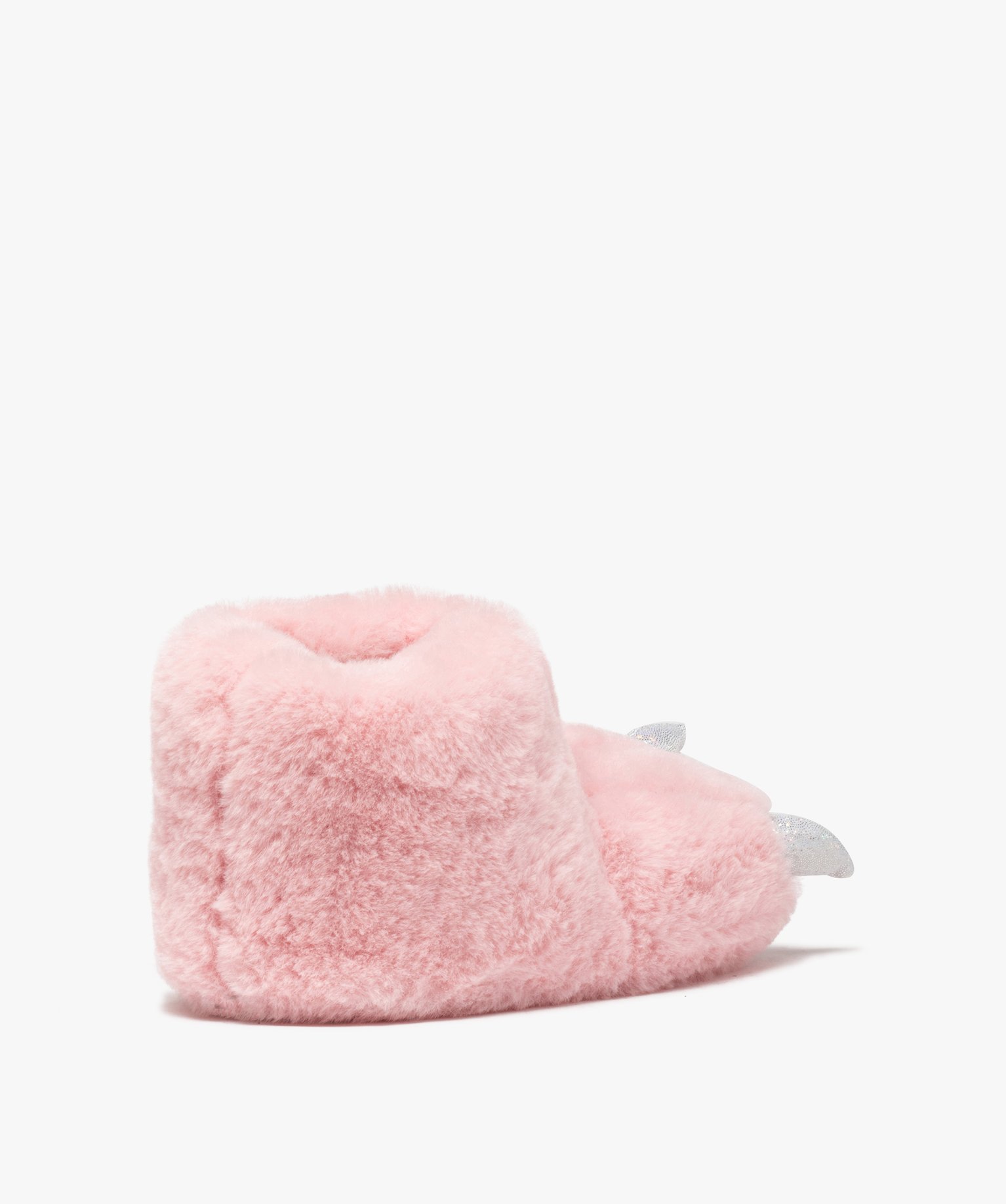 Chaussons boots fille 3D en patte de monstre rose | GEMO