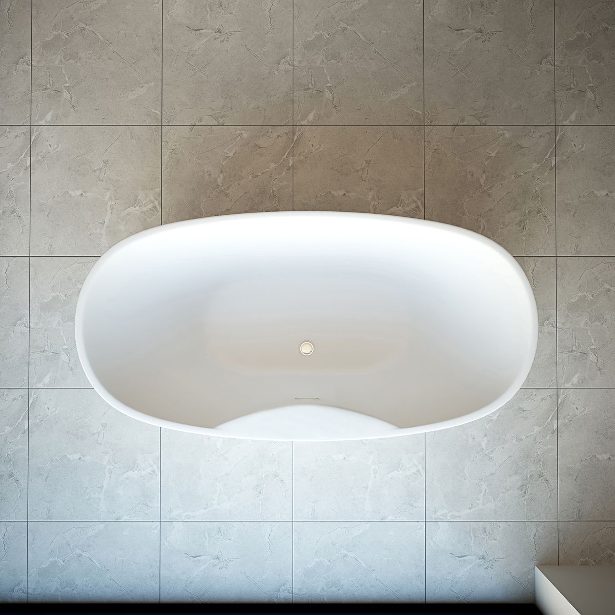 TroniTechnik Freistehende Badewanne Acrylbadewanne Standbadewanne Anafi 170cm x 80cm x 58cm