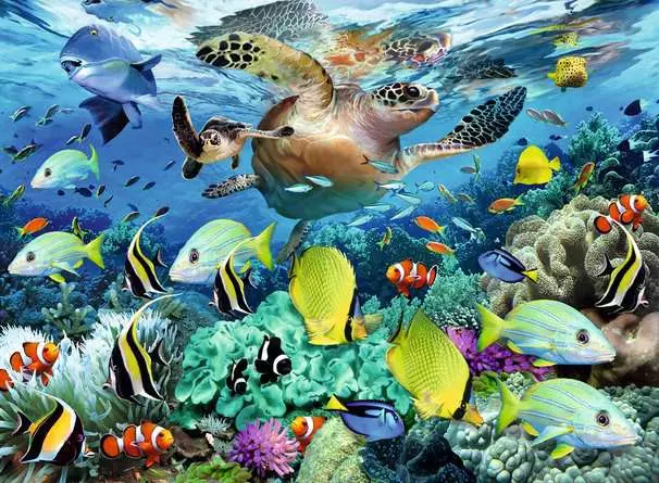 Kinderpuzzle ab 7 Jahren - Unterwasserparadies - 150 Teile