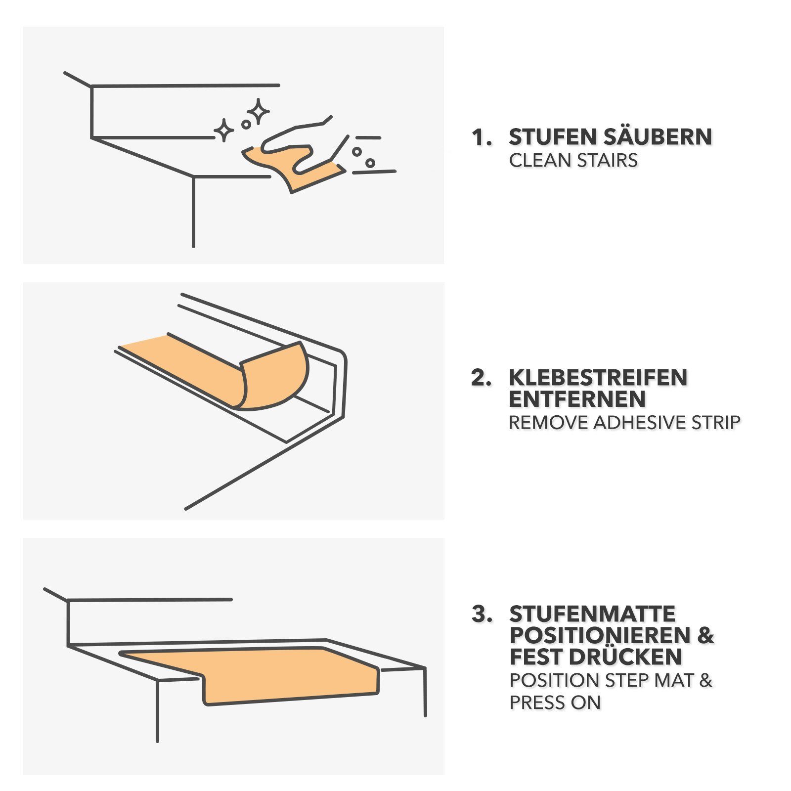 Stufenmatte Alto, Halbrund oder Rechteckig, Karat, Halbrund, gekettelt, strapazierfähig