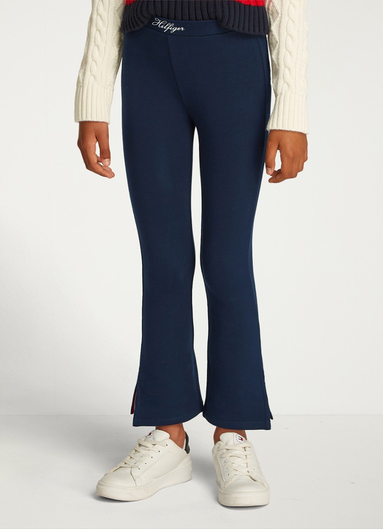 Colanți evazați cu imprimeu cu logo-ul Tommy Hilfiger