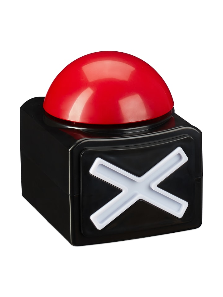 relaxdays Buzzer in Rot/ Schwarz günstig kaufen onesize