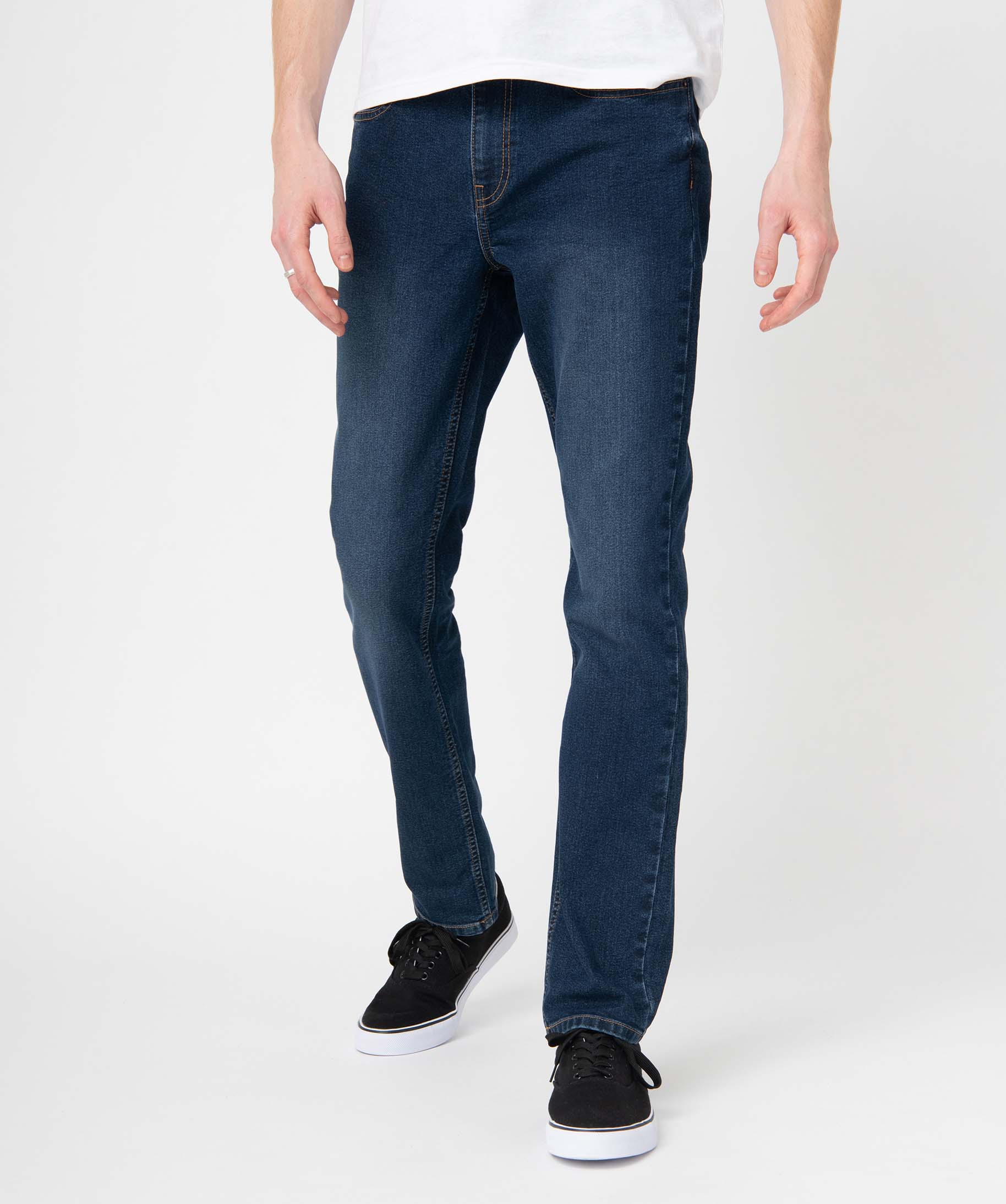Jean homme coupe slim stretch délavé stone | GEMO