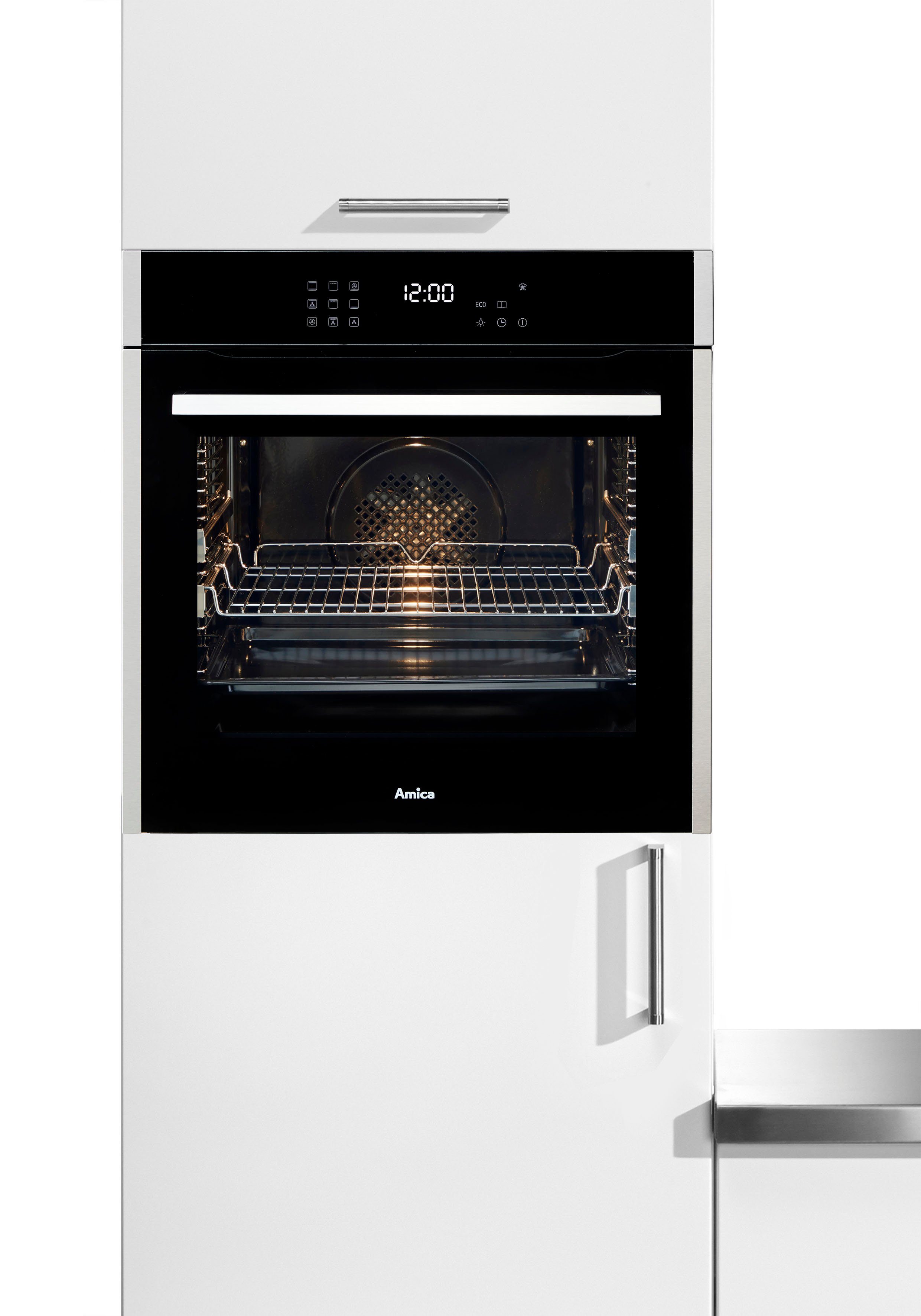 Amica Einbaubackofen EBX 944 700 E, mit 2-fach-Teleskopauszug, Steam Clean