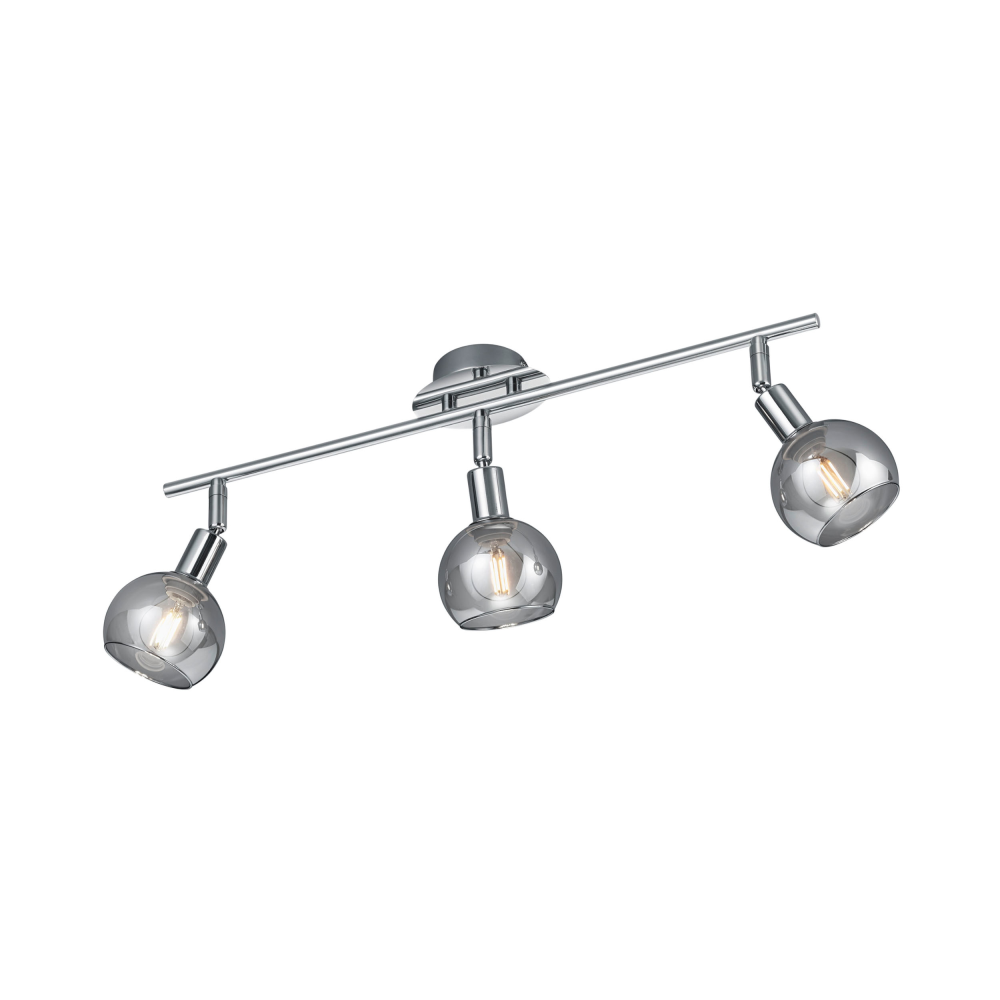 Balken Brest chrom, Glas smoke