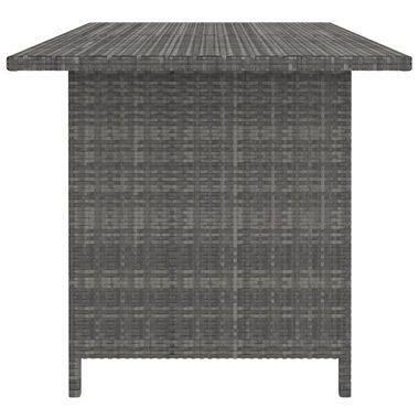vidaXL Loungesofa Garten-Esstisch Grau 110x70x65 cm Poly Rattan, 1 Teile