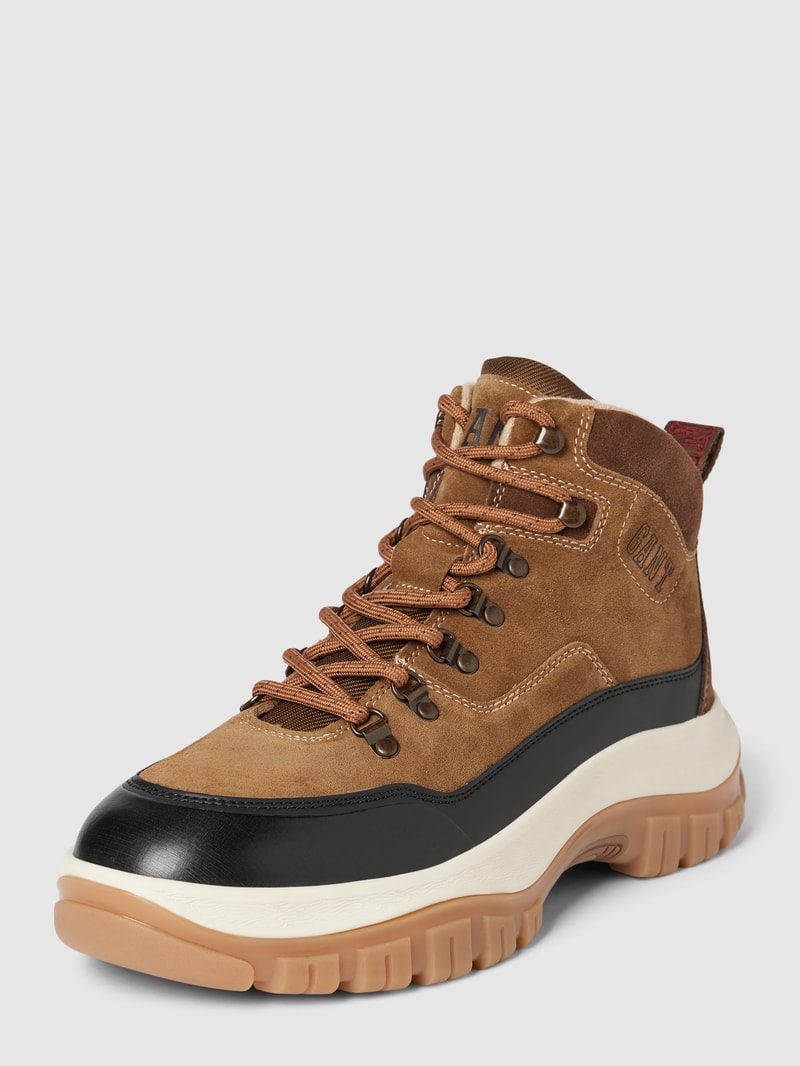 Boots mit Label-Details Modell 'Hillark' in mittelbraun