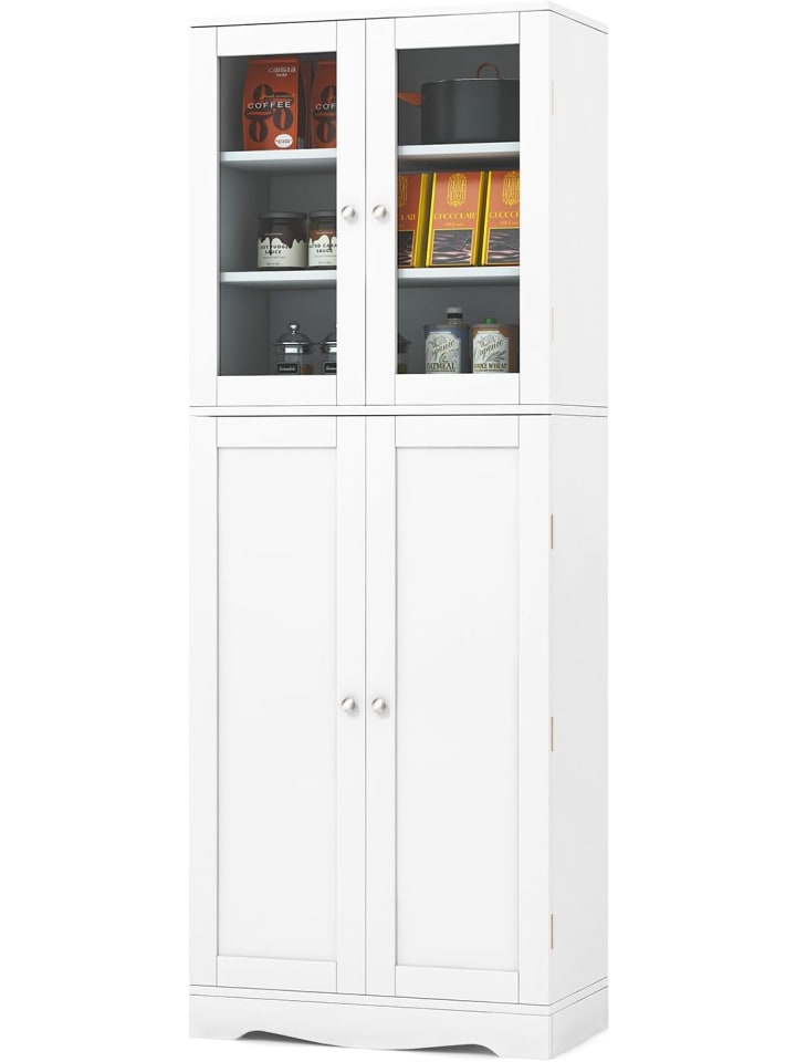 COSTWAY Küchenschrank 162cm in Weiß günstig kaufen onesize