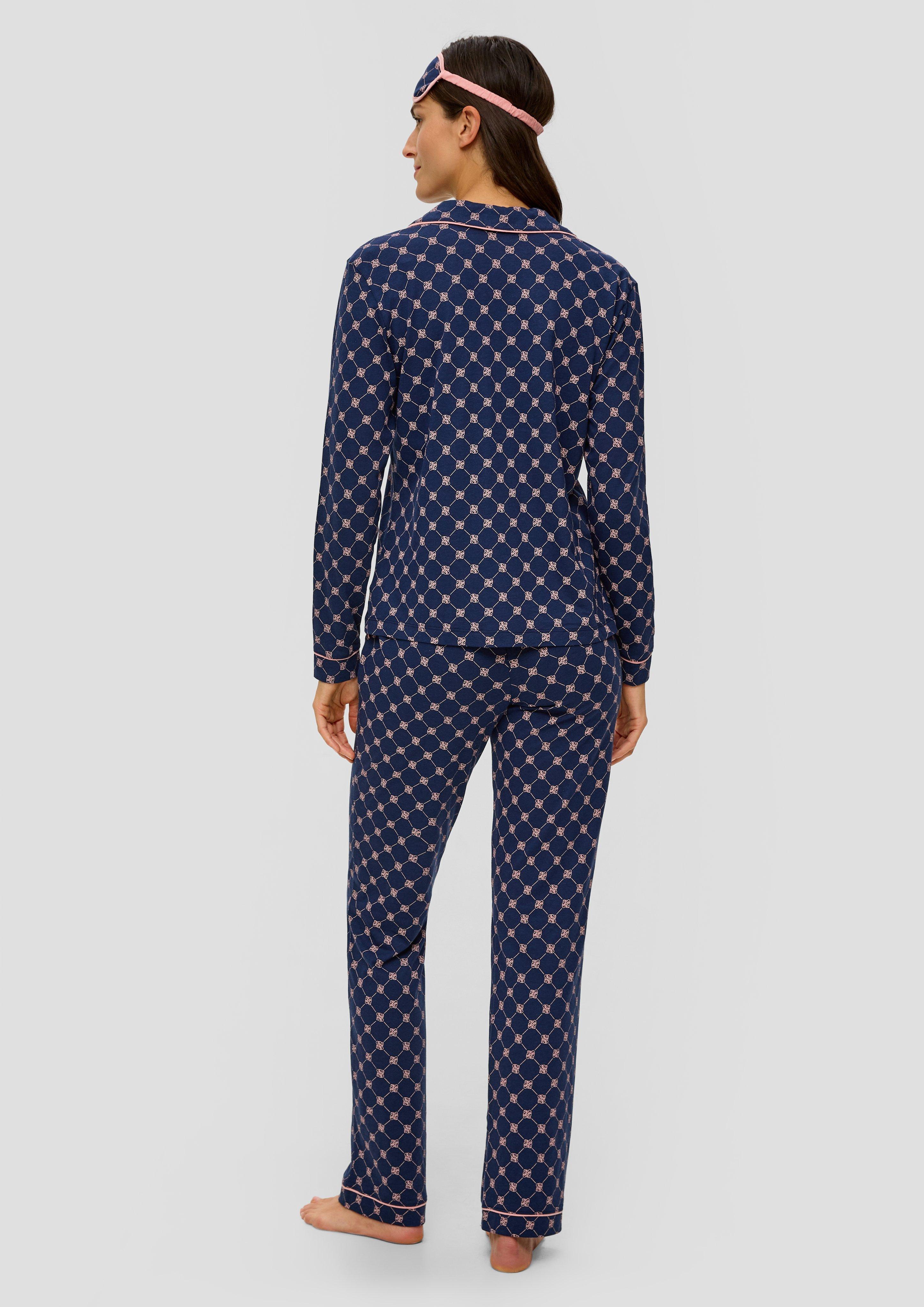 Langes Pyjama-Set mit Schlafmaske  6009207-58A9