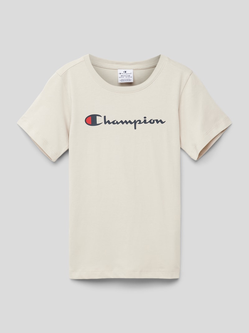 T-Shirt mit Logo-Print in sand