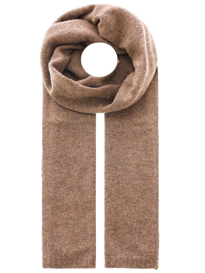 Zwillingsherz Kaschmir-Schal in Hellbraun - (L)180 x (B)28 cm günstig kaufen onesize
