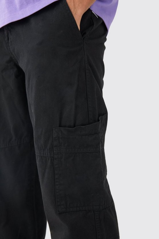 Lockere Hose mit Reißverschluss und geteiltem Saum