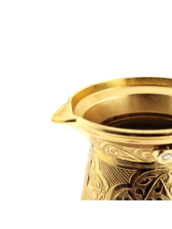 Almina Traditionelle Kaffeekanne  Türkischer Kaffee in Gold günstig kaufen