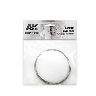 Silver Copper Wire 0.45mm (5m)