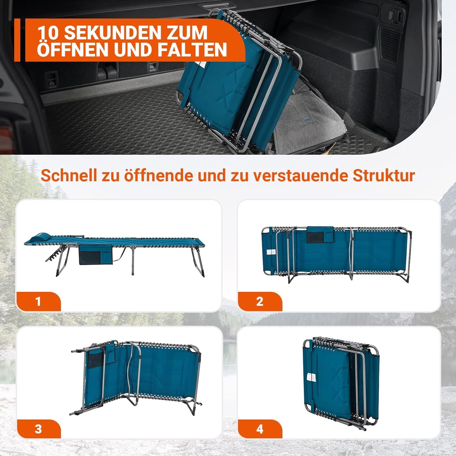 KingCamp Oversize Faltbarer Liegestuhl
