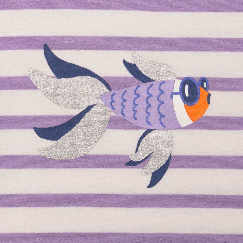 T-shirt bébé fille rayé poisson beige Catimini