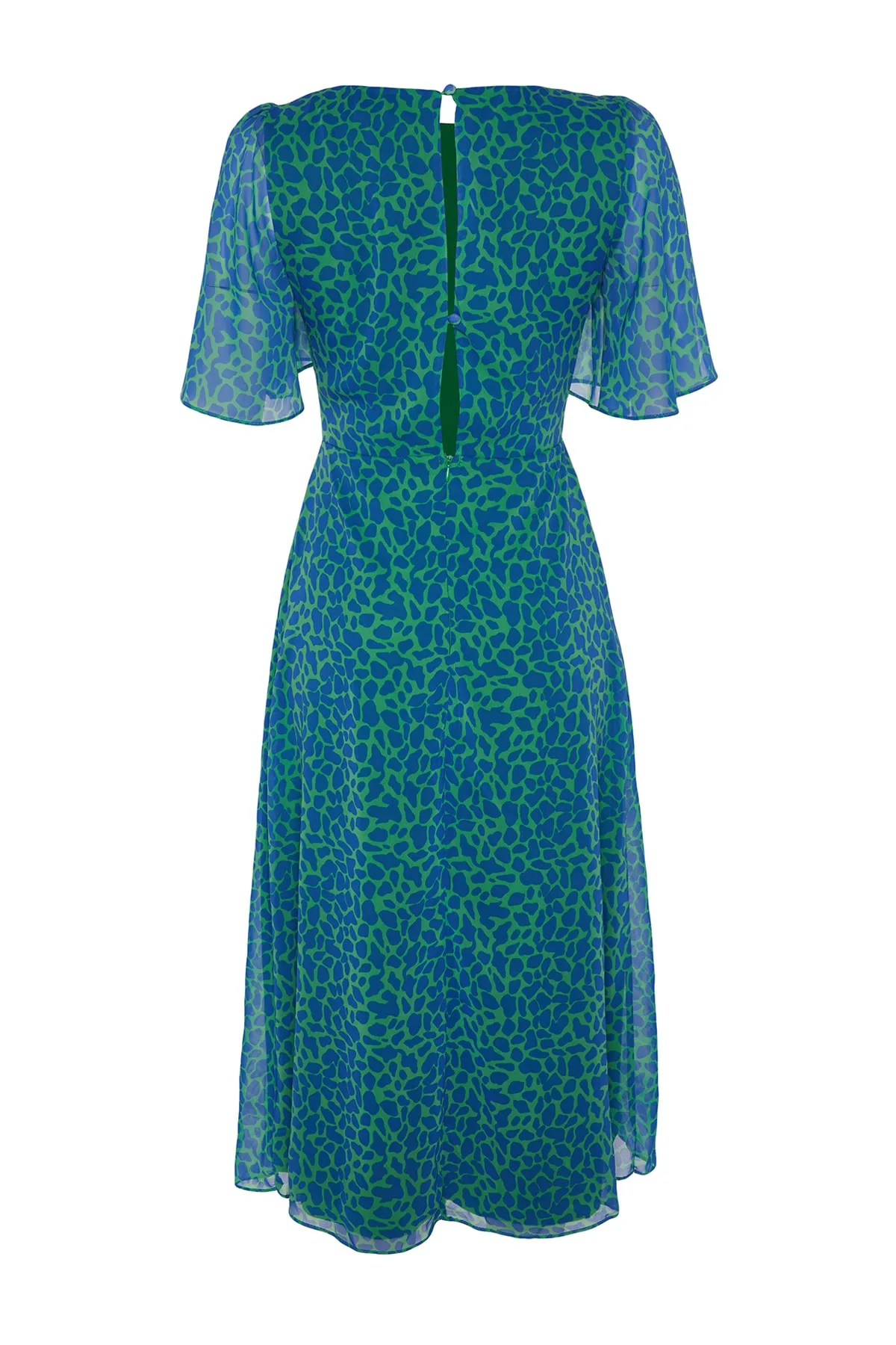Trendyol Collection  Grün bedrucktes Webkleid TWOSS23EL01372