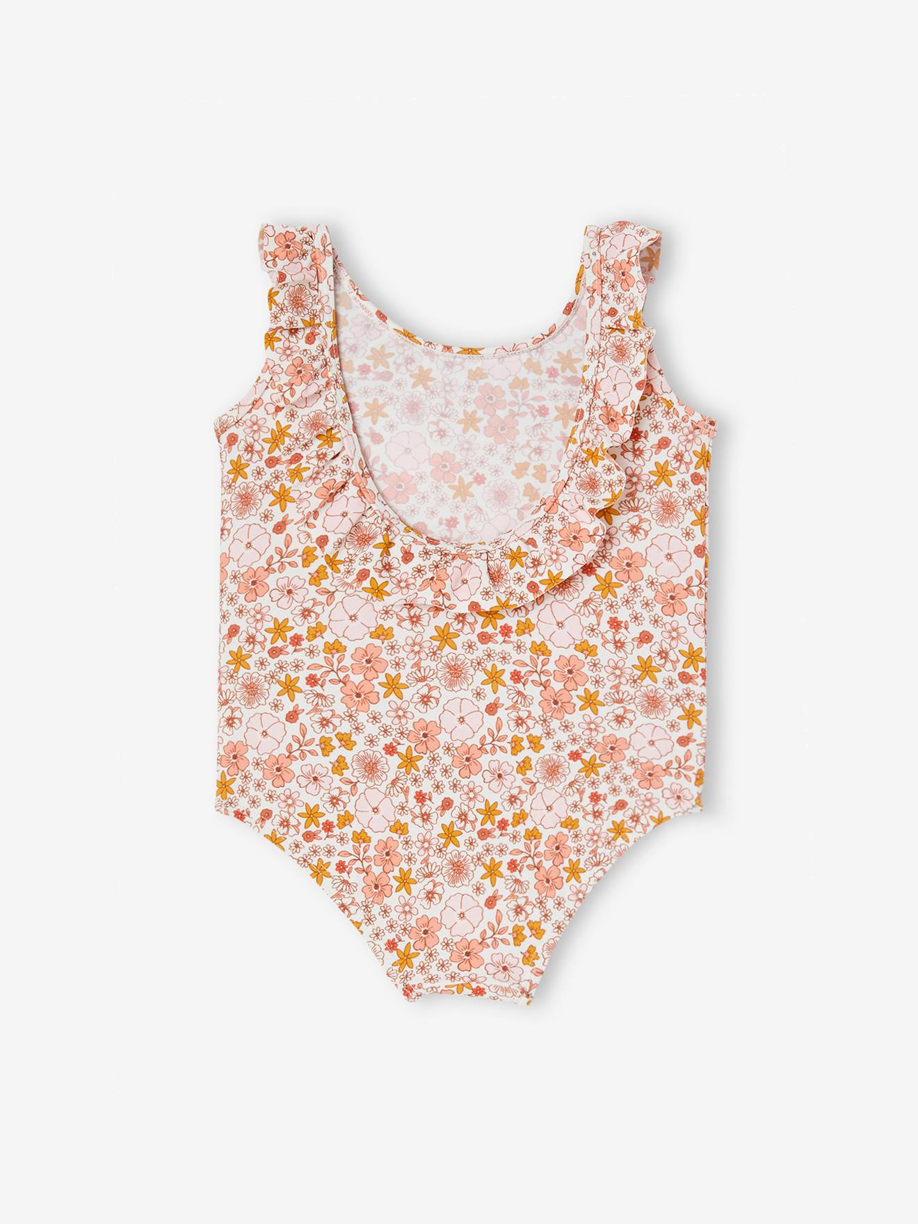 Maillot de bain 1 pièce bébé fille vintage rose