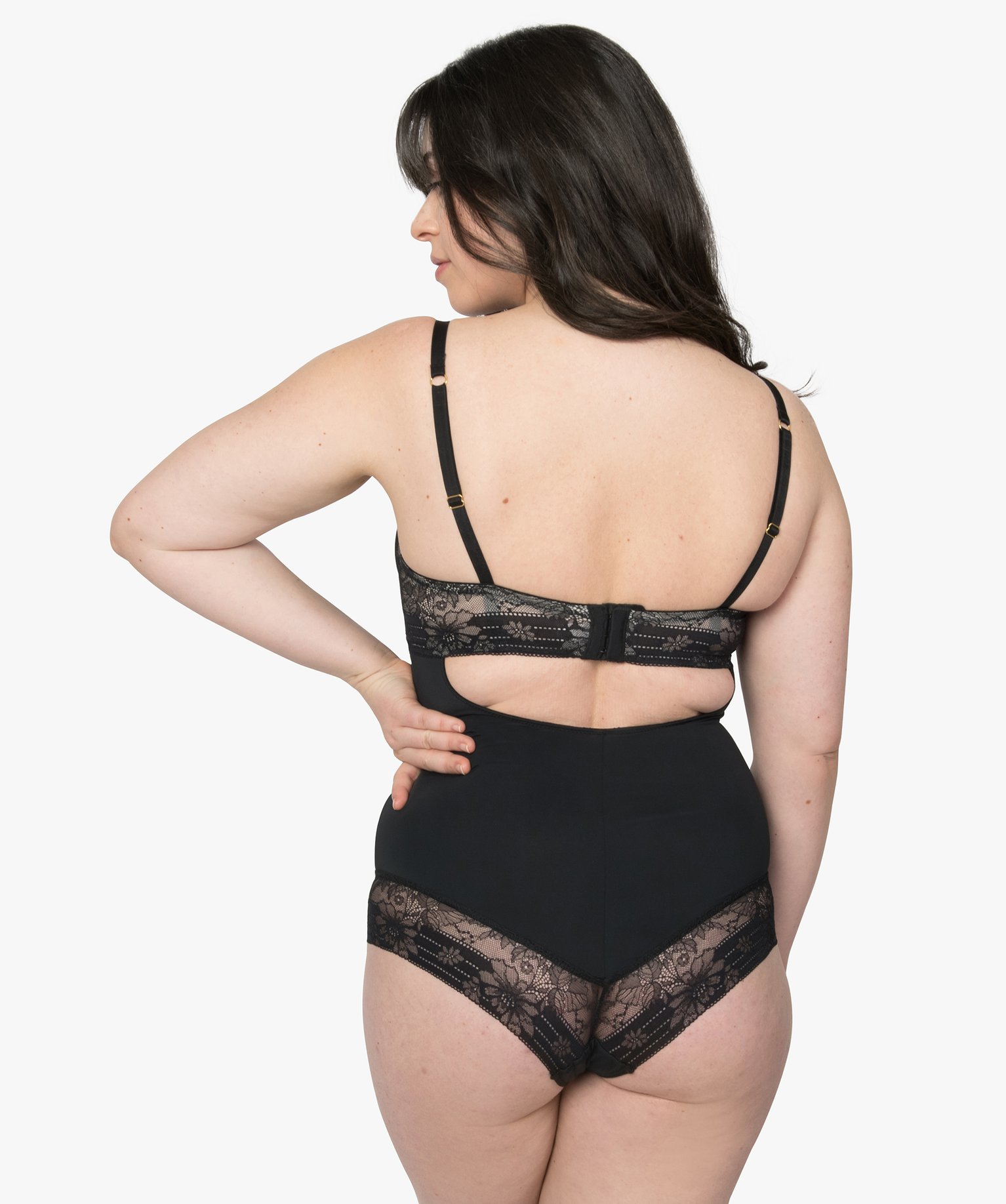 Body femme gainant à armatures et bonnets paddés noir | GEMO