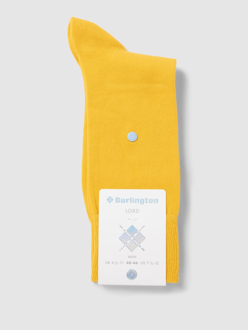 Socken mit elastischem Rippenbündchen Modell 'Lord' in dunkelgelb