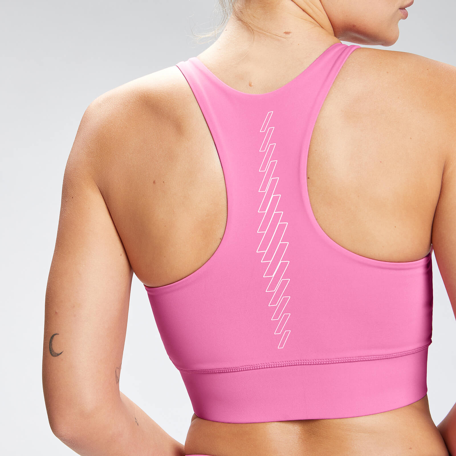 Brassière de sport à imprimé répétitif MP Mark Graphic Training pour femmes – Rose