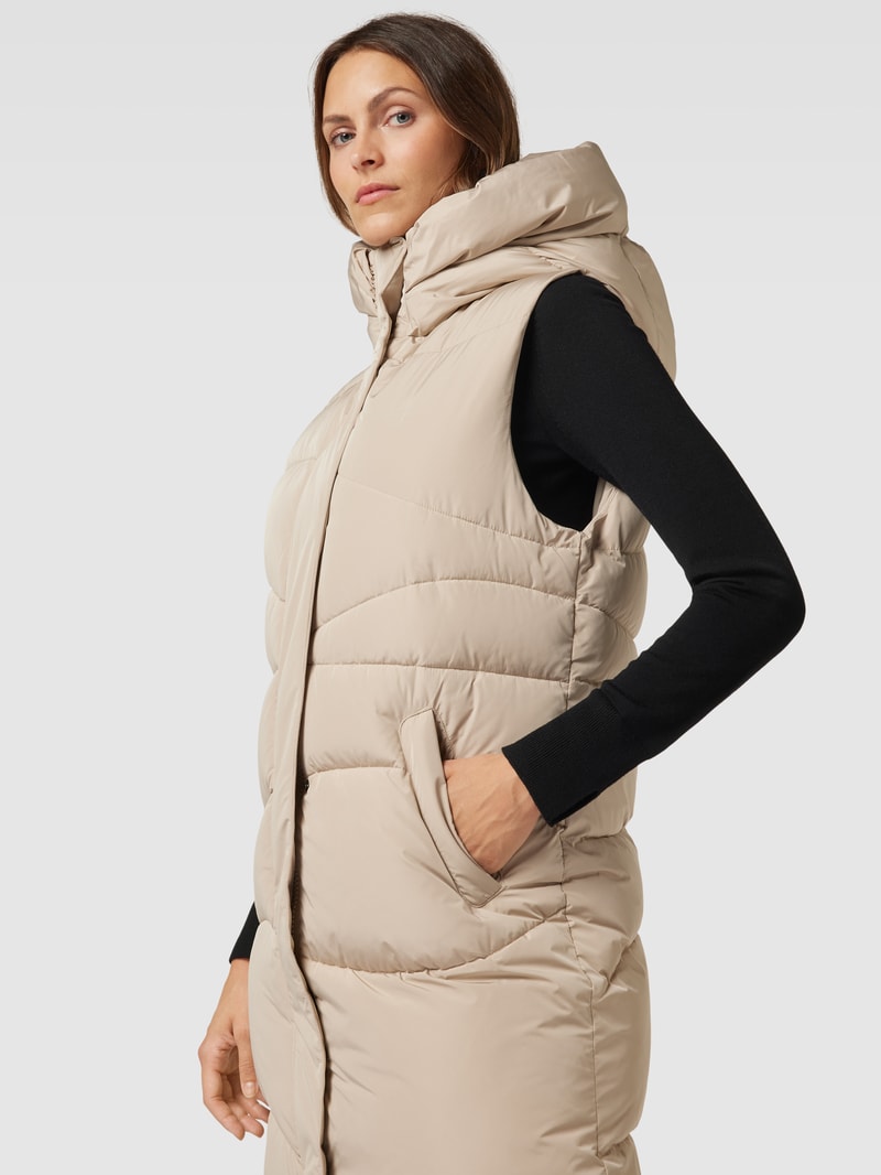 Steppweste mit Kapuze Modell 'Wanda' in beige