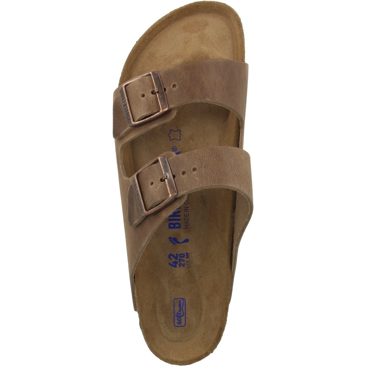 Birkenstock Arizona geöltes Nubukleder schmal Sandale Schnallen
