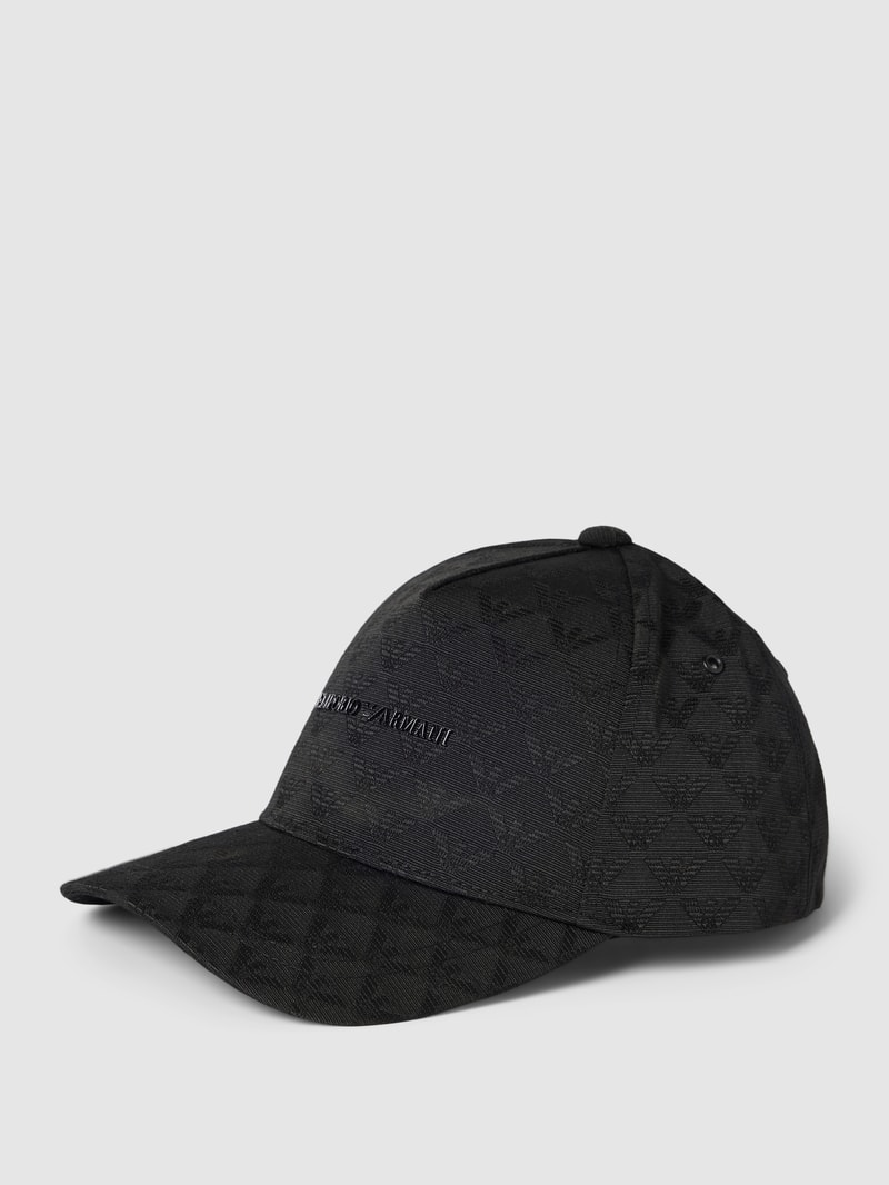 Basecap mit Label-Detail in schwarz