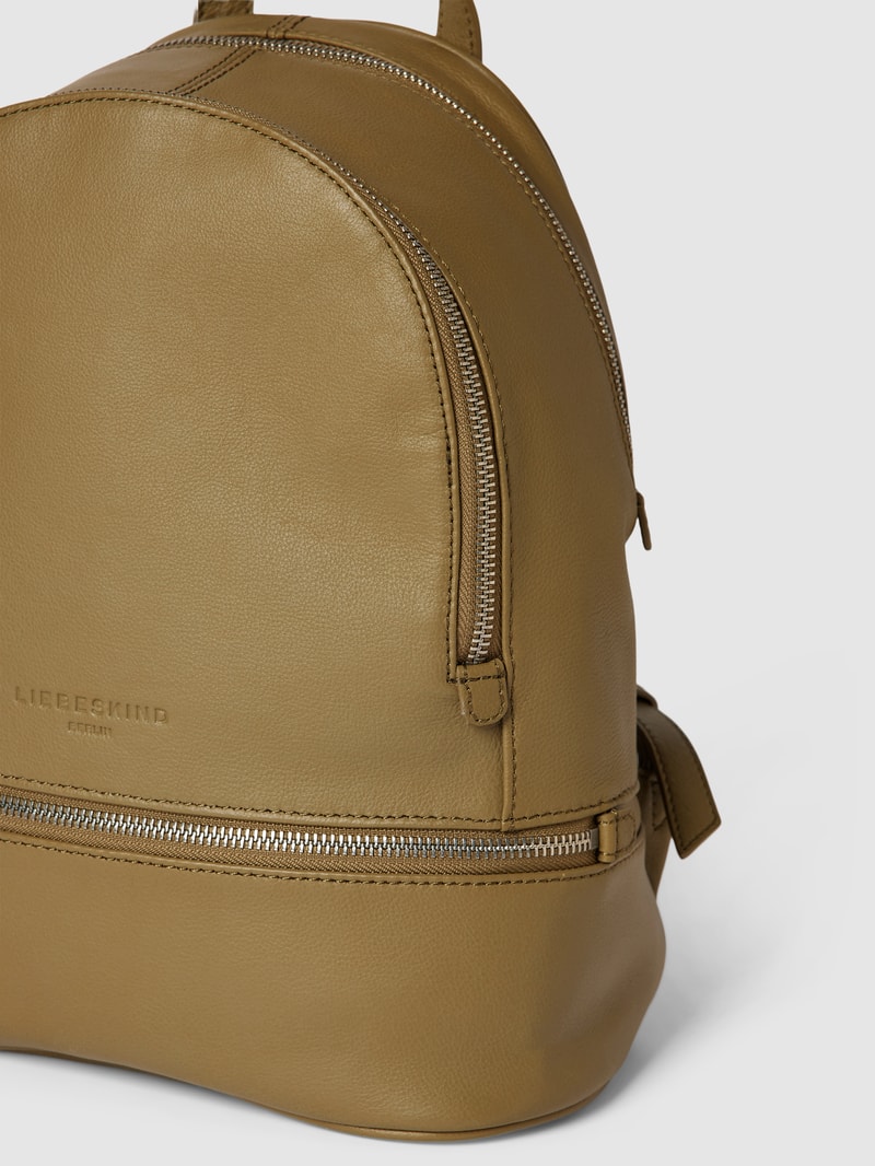 Rucksack mit Label-Details Modell 'Noos' in schlamm