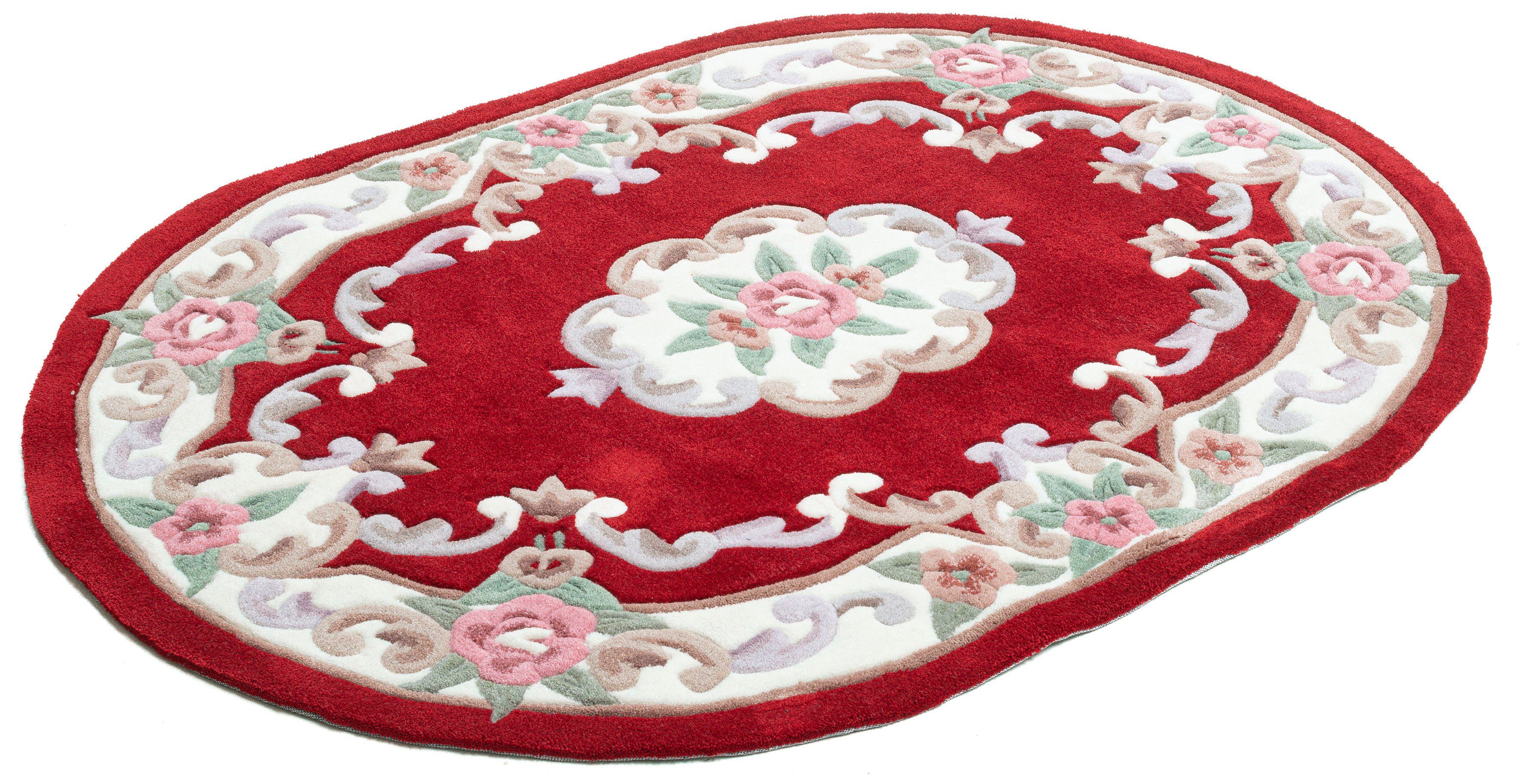 Teppich Ming, THEKO, oval, Höhe: 14 mm, hochwertiges Acrylgarn, ideal im Wohnzimmer & Schlafzimmer