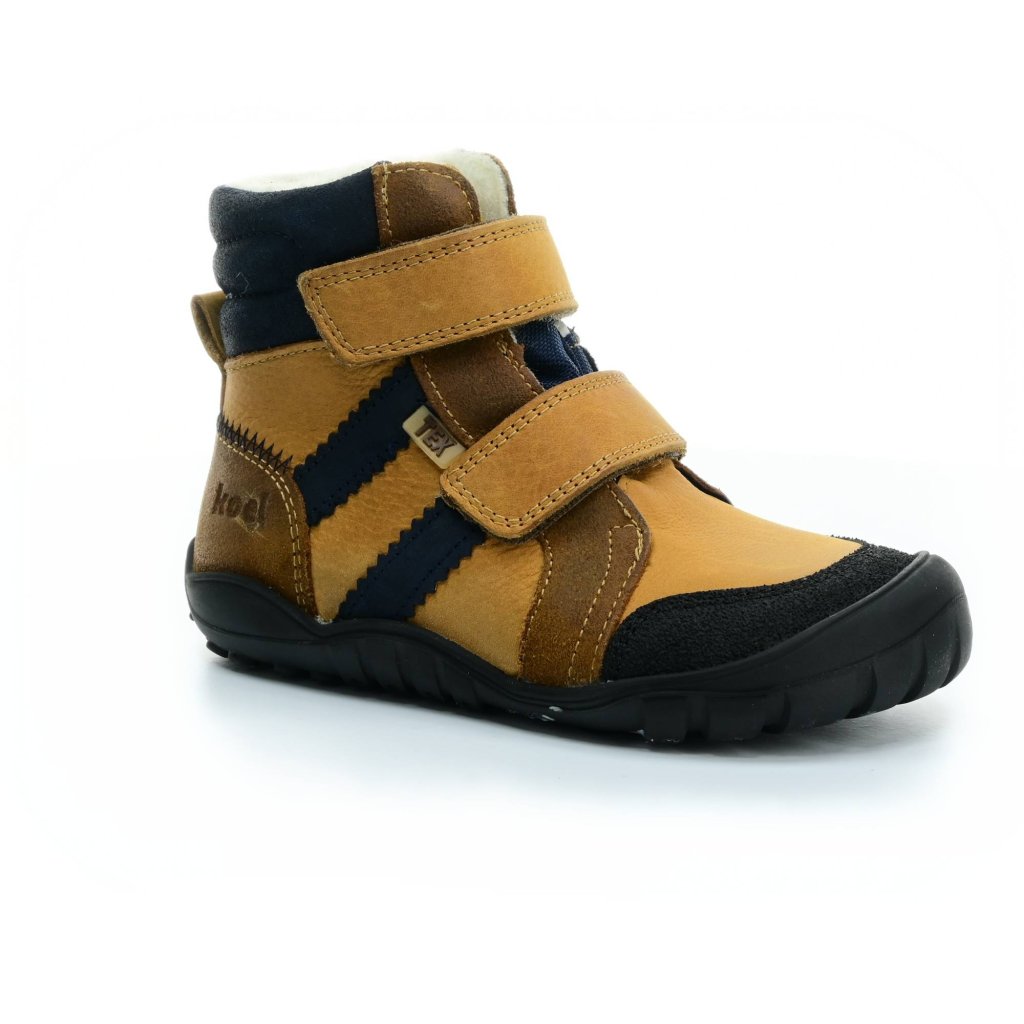 Koel4kids Milo Hydro TEX Wool Miel 04T003.232-560 mit Wolle gefütterte Barfuß-Stiefeletten