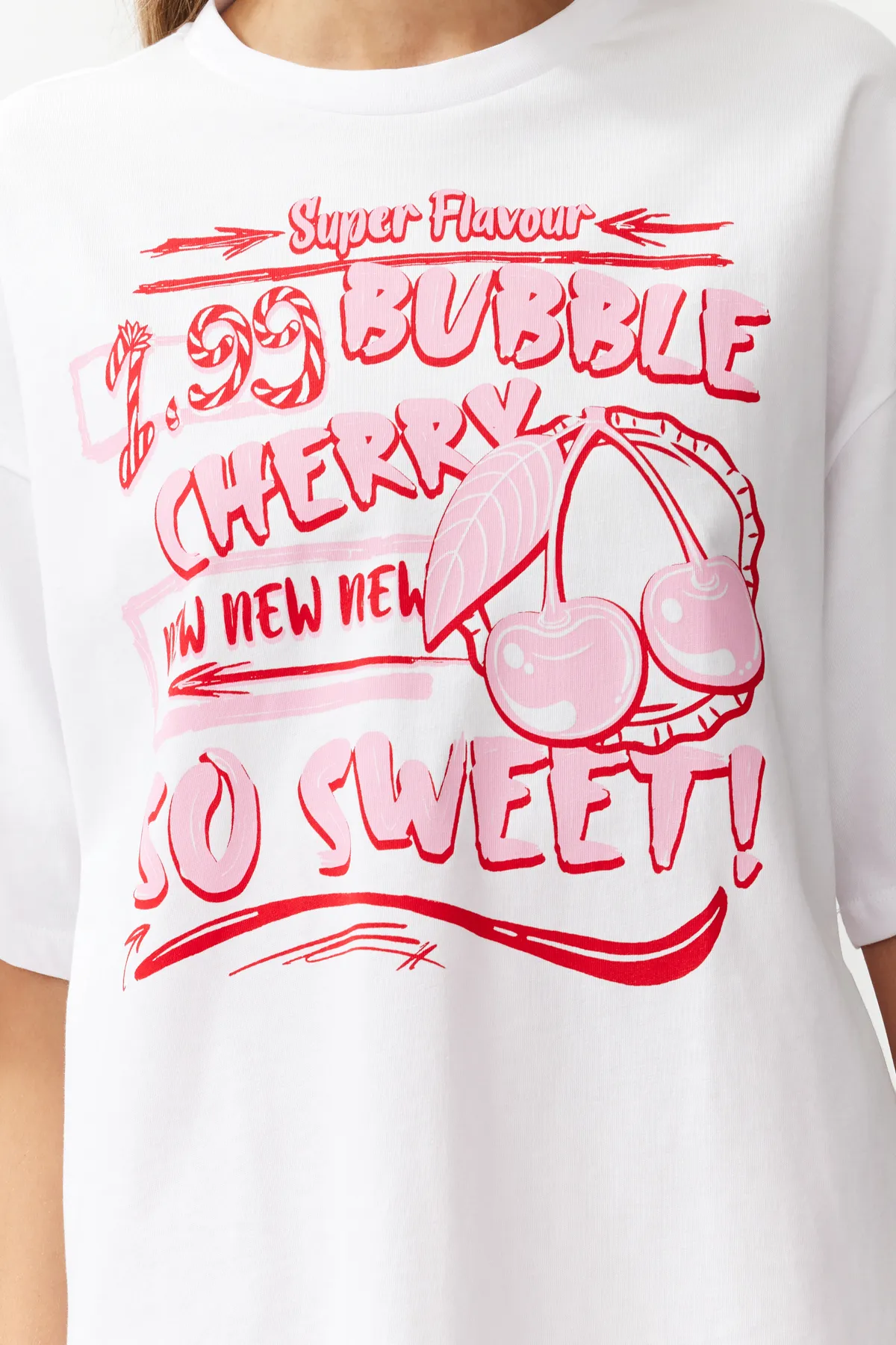 Trendyol Collection  T-Shirt - Weiß - Oversized
