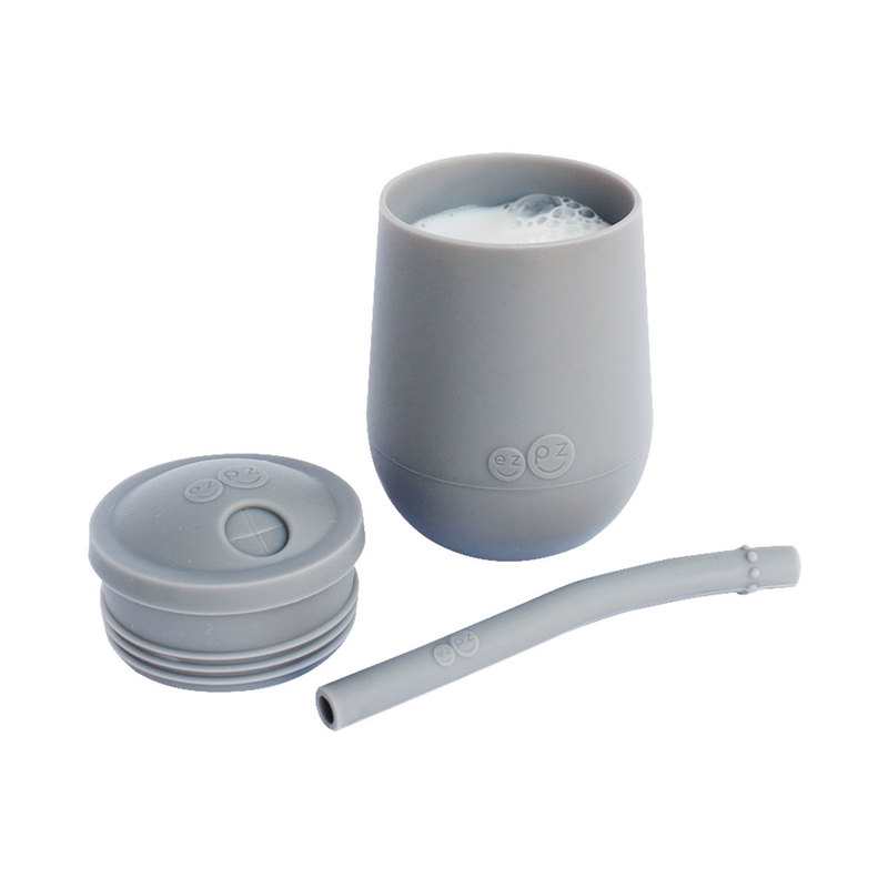 Gobelet avec paille gris ezpz