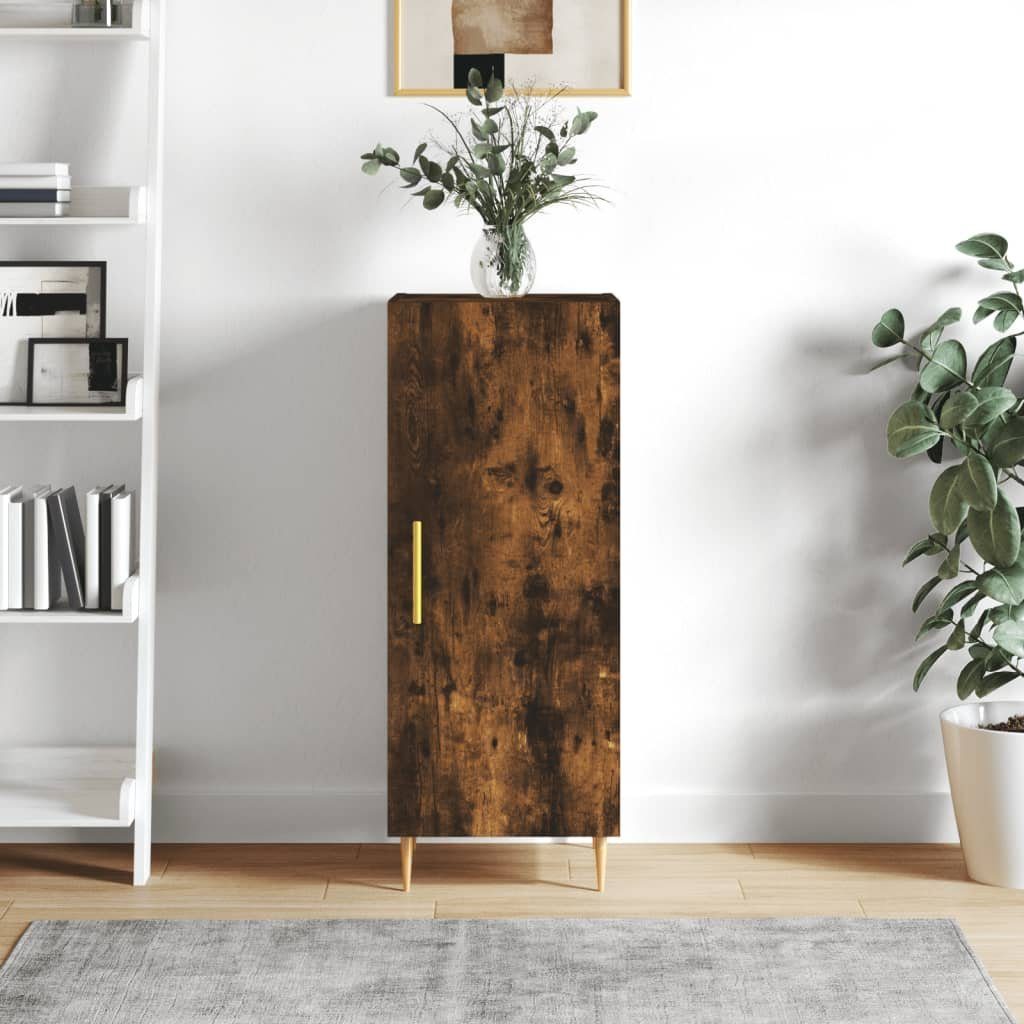vidaXL Sideboard Sideboard Räuchereiche 34,5x34x90 cm Holzwerkstoff (1 St)