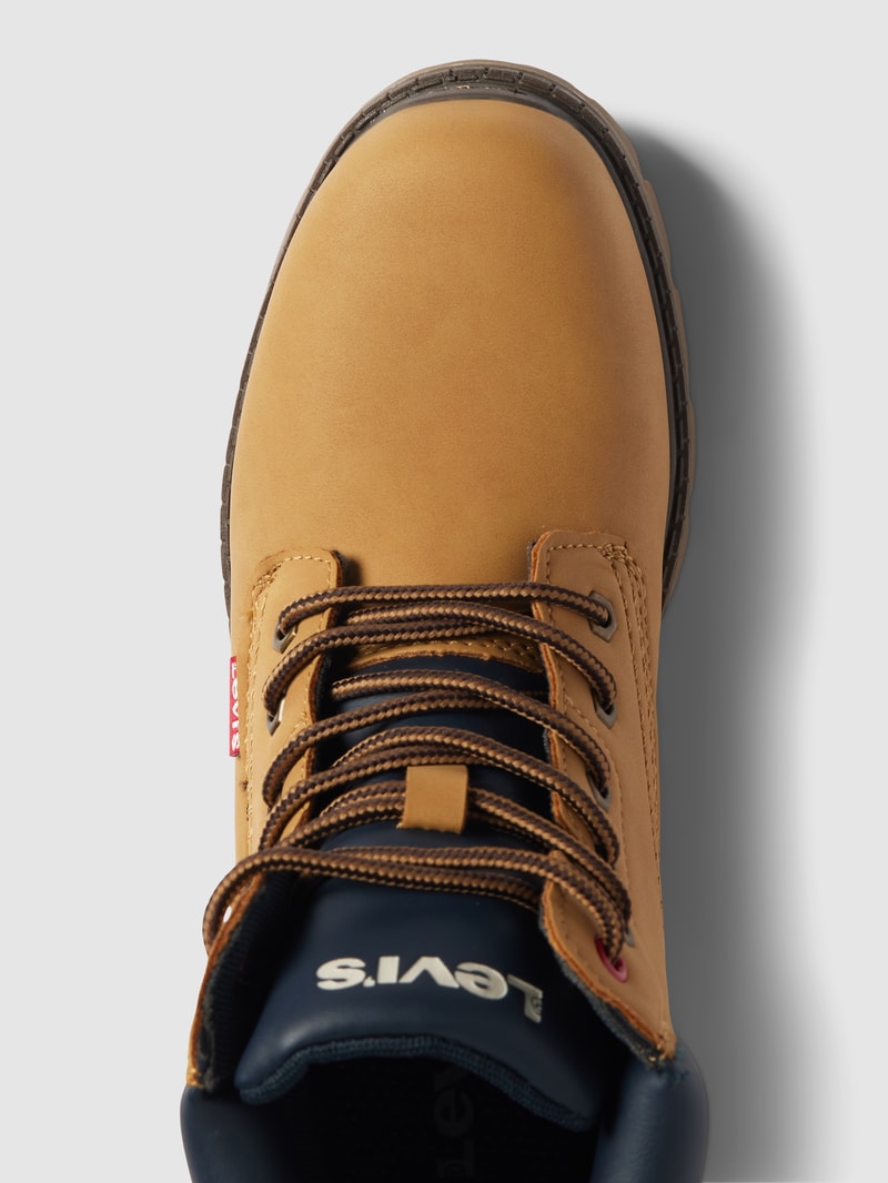 Schnürboots mit Label-Details Modell 'NEW FORREST' in camel