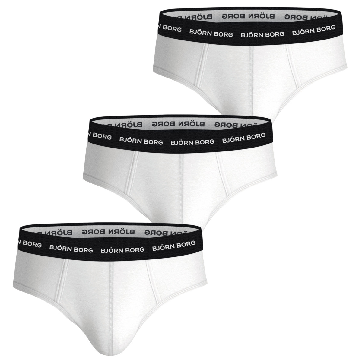 Björn Borg Cotton Stretch Brief 3er Pack Slip weiss