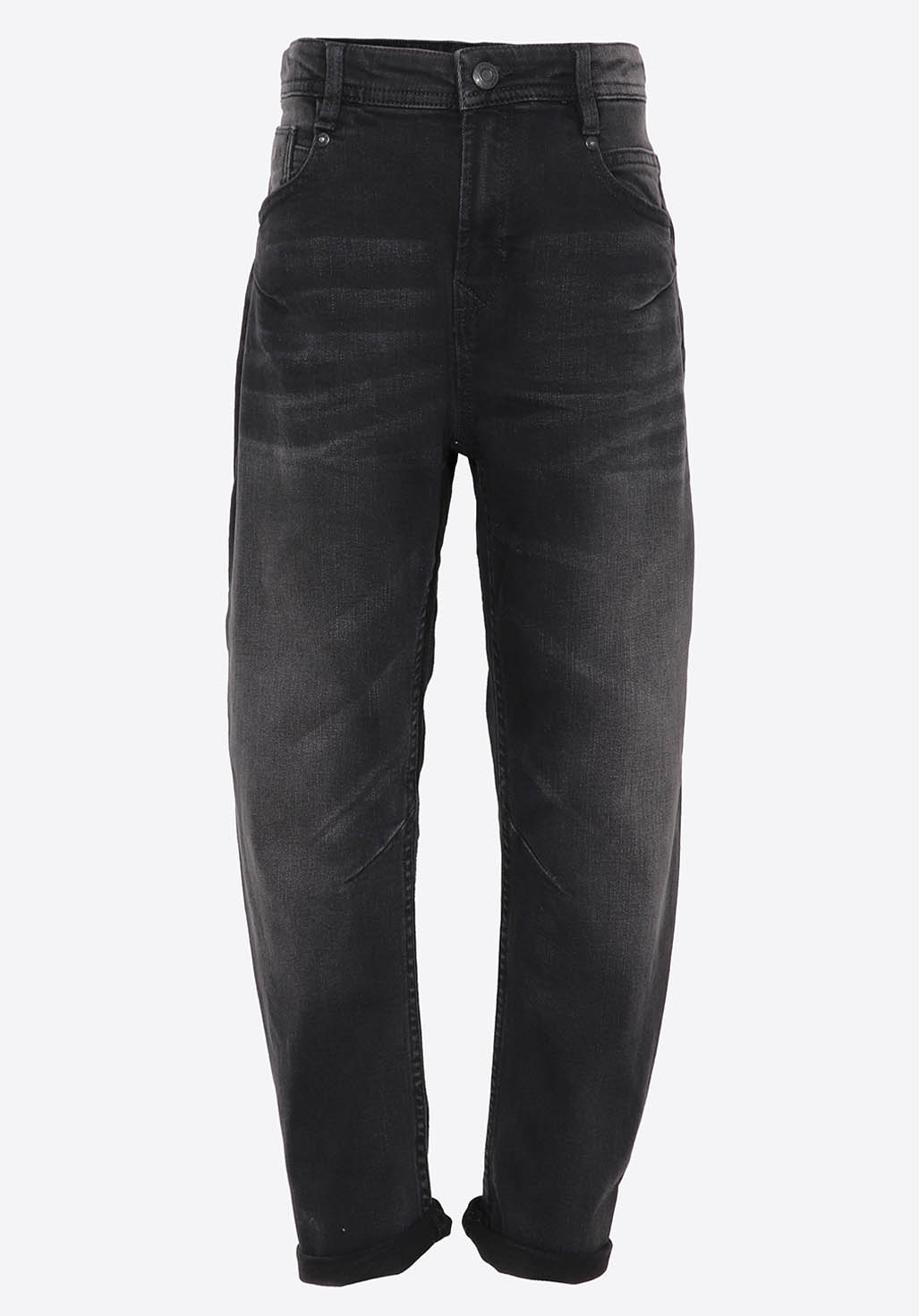 CAZAR  Jean noir relaxed garçon