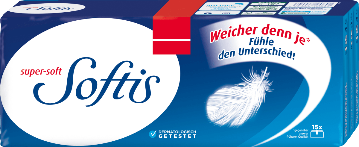 Taschentücher super-soft (15x9 St), 135 St