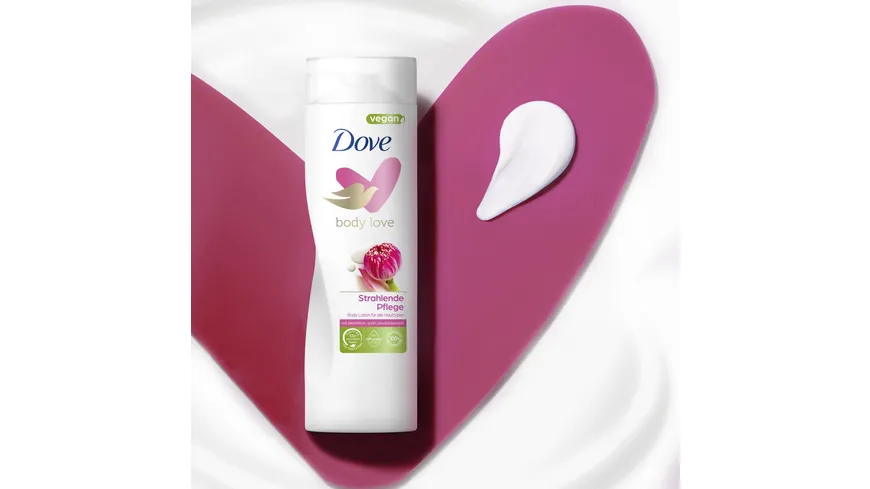 Dove Body Love Strahlende Pflege Body Lotion mit Reismilch- & Lotusblütenduft 400 ml