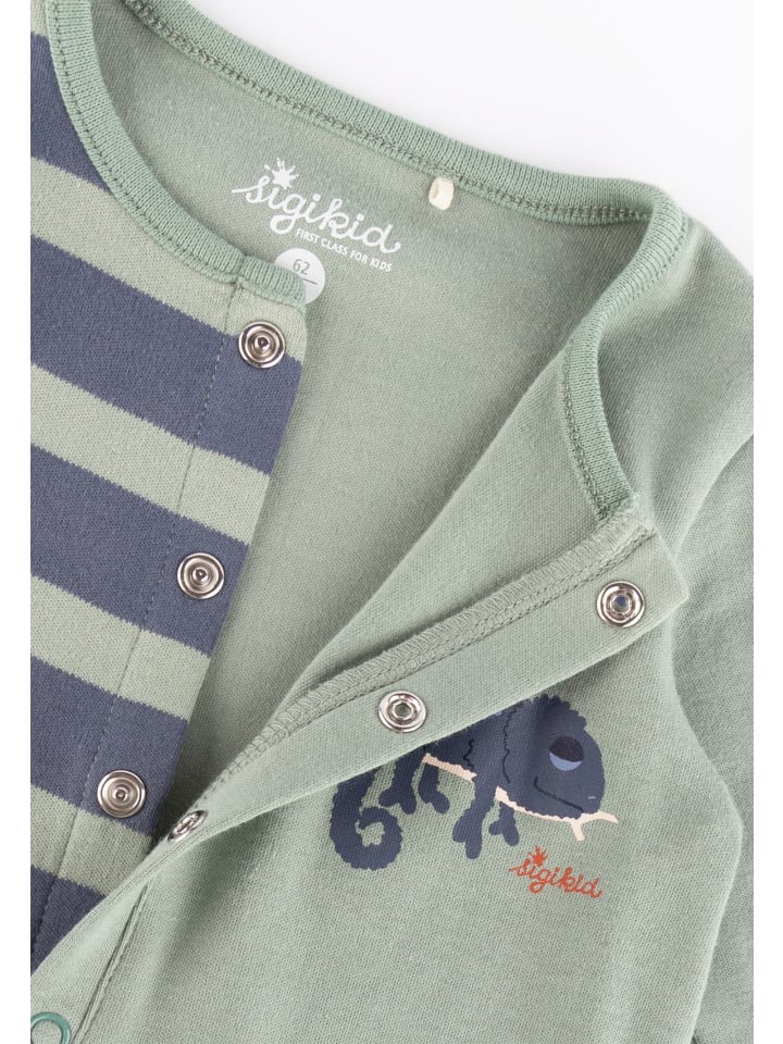 Sigikid Overall Baby Nachtwäsche in grün/blau günstig kaufen