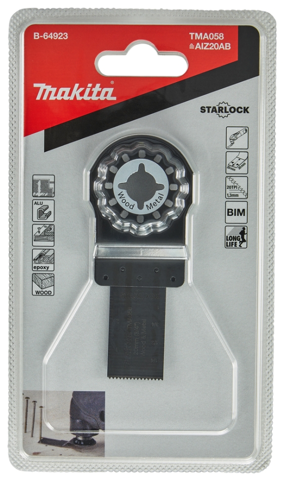 Makita Tilbehør B-64923 TMA058 Dykksagblad 20 x 30 mm Stål Per 1 Stykke