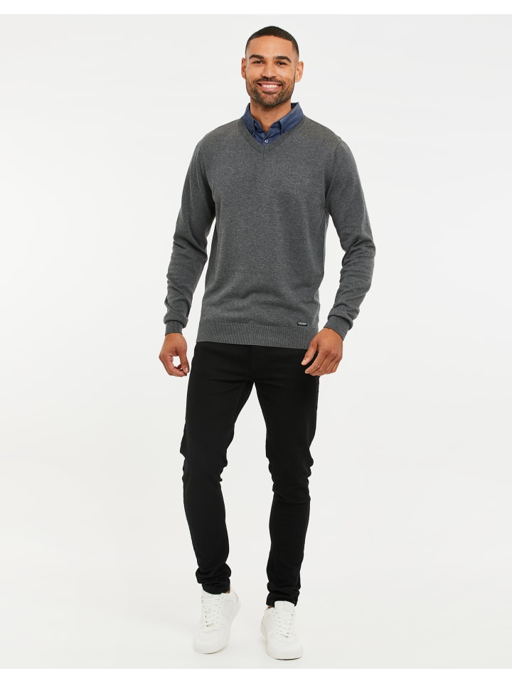 Threadbare Strickpullover THB Jumper Panda in Mid Grey Marl günstig kaufen