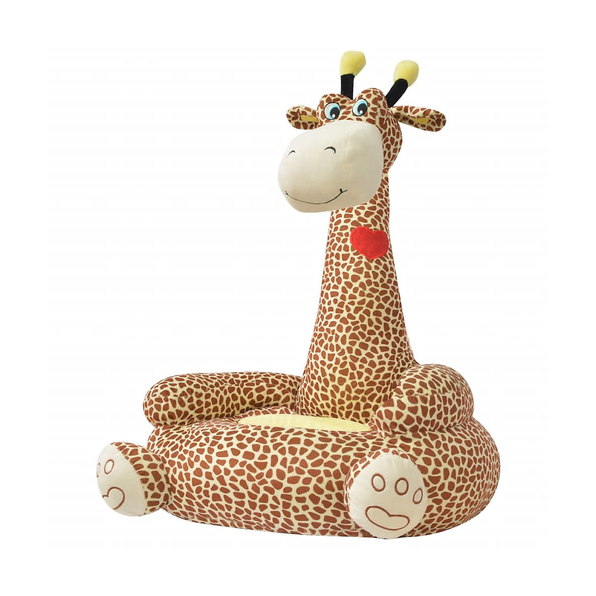Plüsch-Kindersessel Giraffe Braun Kinderstuhl